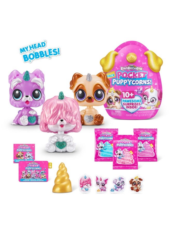 راينبوكورنز مجموعة من 3 قطع من Pocket Puppycorn من Zuru Toy Puppy Dog Mini Unboxing Girls Gift Idea Toys للفتيات هدية عيد ميلاد الأطفال - Image 2