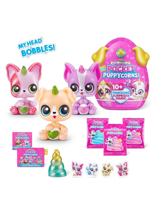 راينبوكورنز مجموعة من 3 قطع من Pocket Puppycorn من Zuru Toy Puppy Dog Mini Unboxing Girls Gift Idea Toys للفتيات هدية عيد ميلاد الأطفال - Image 3