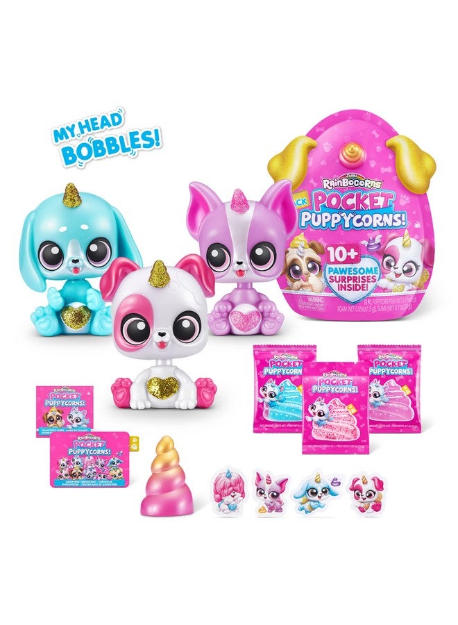 راينبوكورنز مجموعة من 3 قطع من Pocket Puppycorn من Zuru Toy Puppy Dog Mini Unboxing Girls Gift Idea Toys للفتيات هدية عيد ميلاد الأطفال - Image 4
