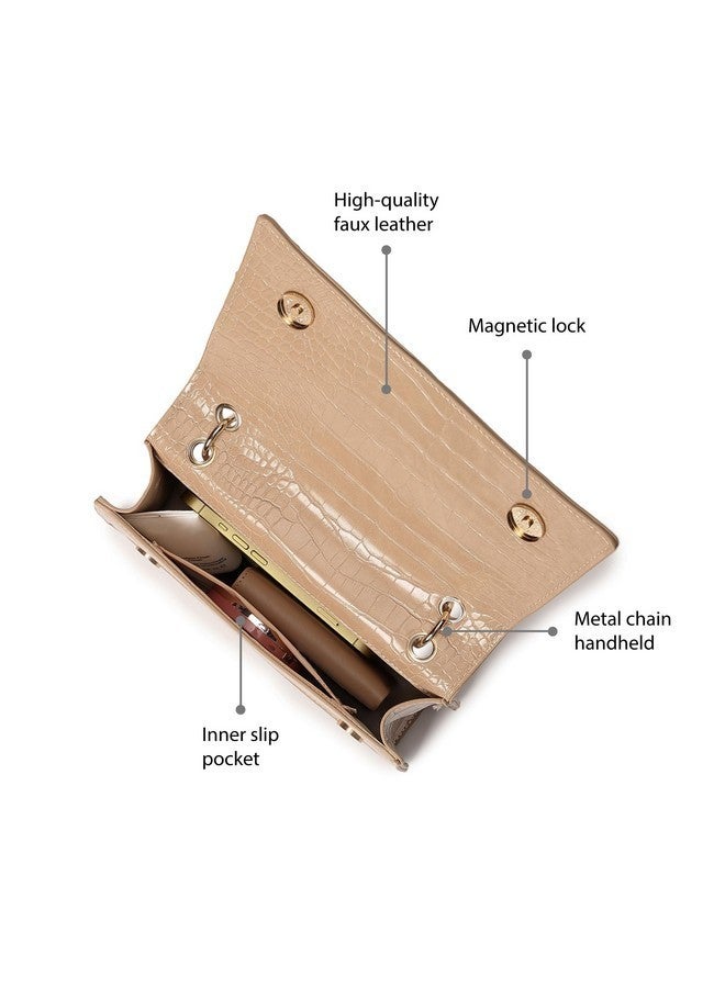 Fastrack Sling Bag For Women | Faux Leather Structured Sling With Metal Chain Handle and Adjustable Belt | Flap Closure and Spacious Interior | Trendy Women's Handbags - Image 3