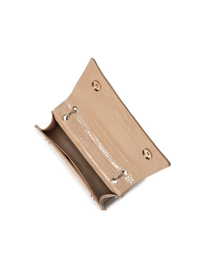 Fastrack Sling Bag For Women | Faux Leather Structured Sling With Metal Chain Handle and Adjustable Belt | Flap Closure and Spacious Interior | Trendy Women's Handbags - Image 5