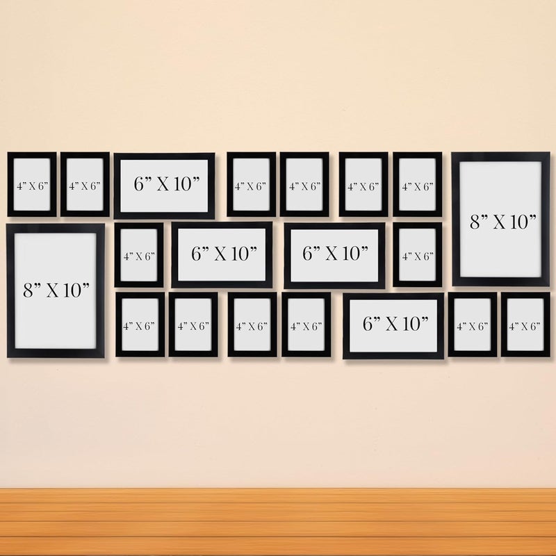 Dev Aastha Photo Frame For Wall Wooden Frames For Wall Decoration Photo Frame Set Picture Frames Rectangular Photo Frame For HomeOffice Family Collage Perfect For Gift Set Of 20 Black - Image 2