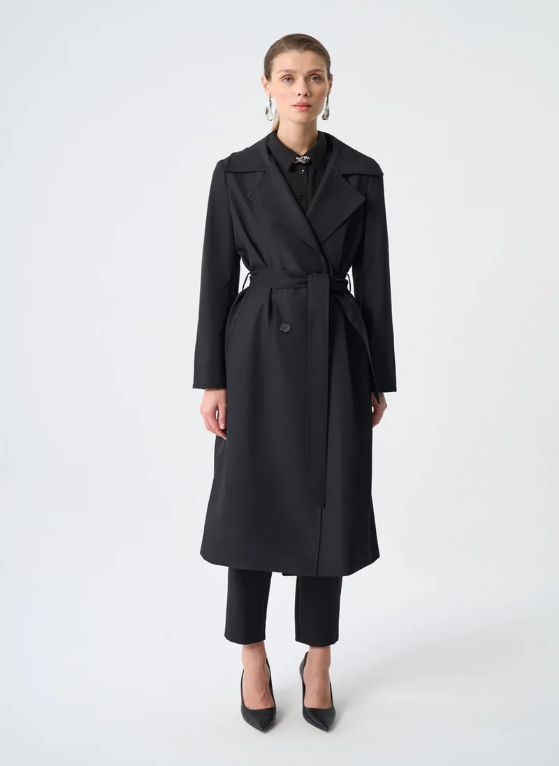 MIZALLE Basic Classic Long Trench Coat