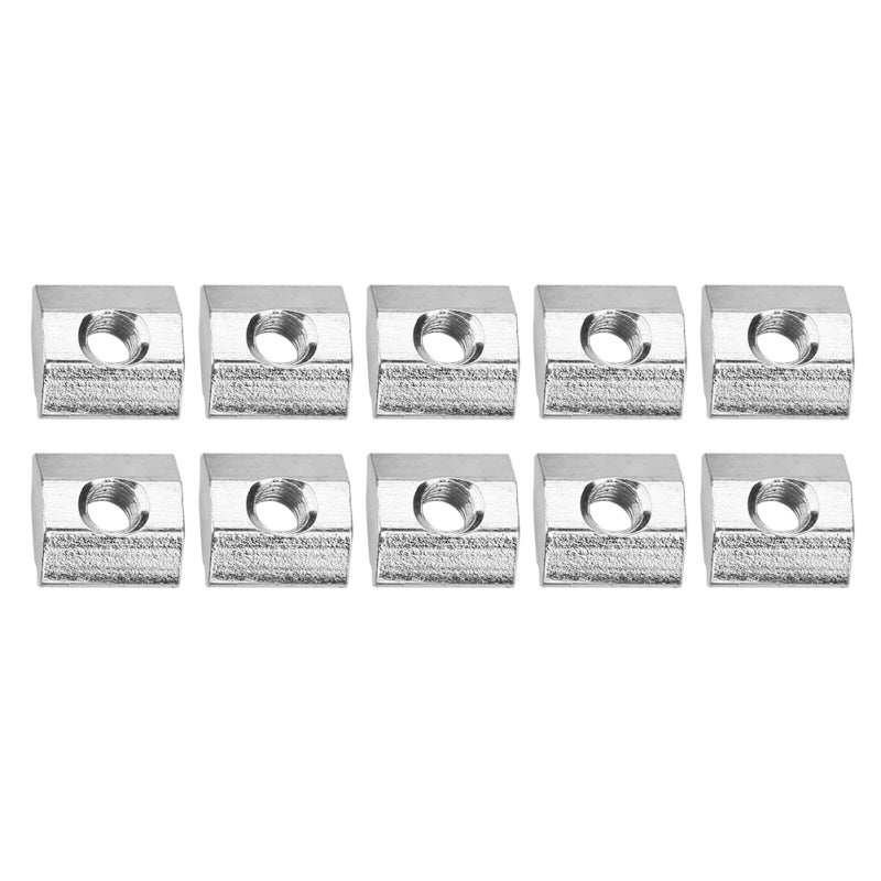 Aluminum Extrusion Nuts M3 Size 50-Pack High Hardness Carbon Steel for EU 20 Series 6mm Slot Profiles - Image 2