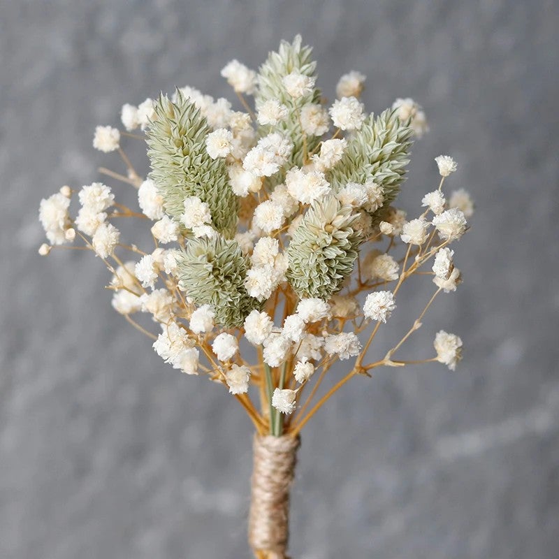 Bluejw Handmade Cotton & Eucalyptus Wreath with Dried Flowers - Natural Bouquet for Home Decor, Christmas, Valentine's, Easter & Parties - Preserved Dried Plants - Image 5