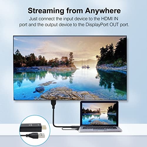 FERRISA 4K@60Hz HDMI to DisplayPort Cable Adapter/Converter with USB Power, Male to Female HDMI to DP Adaptor for Monitor, Support HDMI2.0 HDCP2.2, Compatible with Laptop, PS5, Xbox One, NS, Mac mini - Image 5