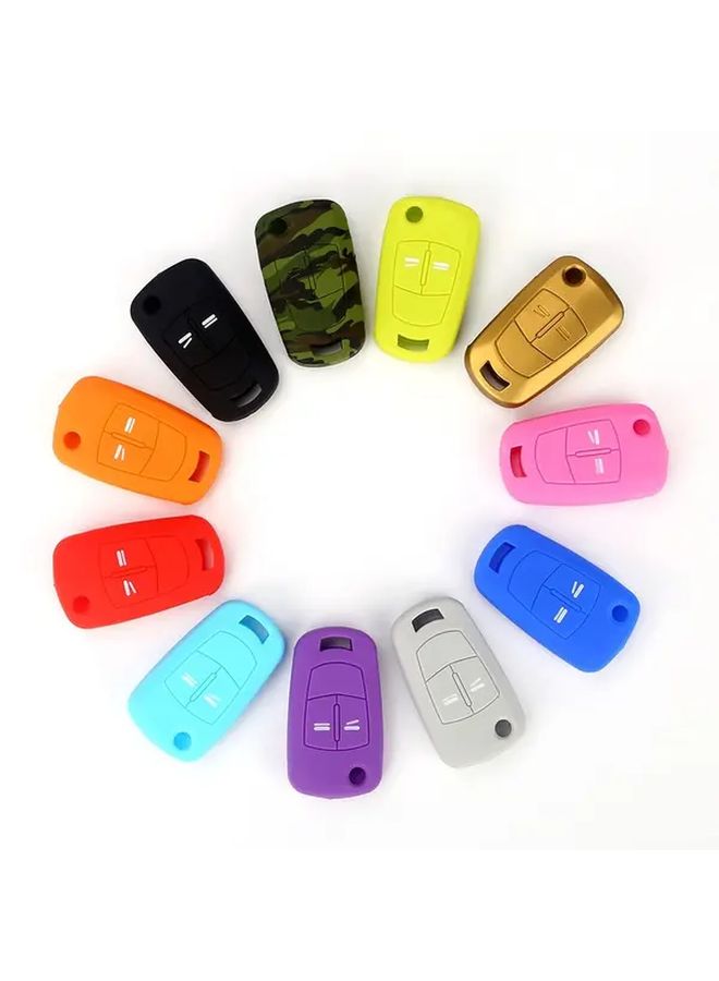 Red Hot Silicone 2 Button Car Key Cover Case Shell Fob For Opel Corsa Astra Vectra Signum - Image 1