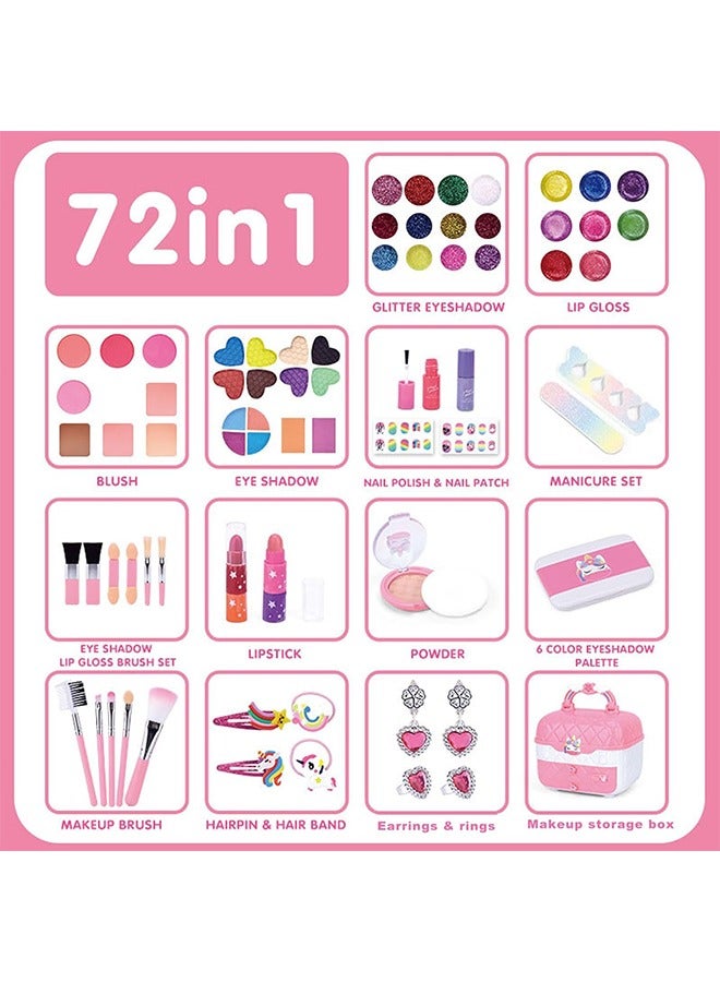 Beauenty Kids Makeup Kit for Girl, Real Makeup Set for Girls, Safe Washable & Non-Toxic Kids Makeup Toys for Girls Aged 4 5 6 7+ Year Old, Girls Birthday Gifts ﻿ - Image 2