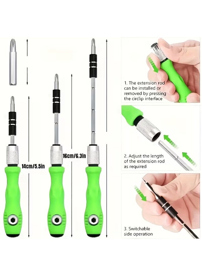 Temu 32-Piece Screwdriver Set, Multi-Bit Screwdriver with 32 Interchangeable Heads, Repair and Maintenance Tool Kit for Phones, Laptops, Electronics and Small Devices - Image 5