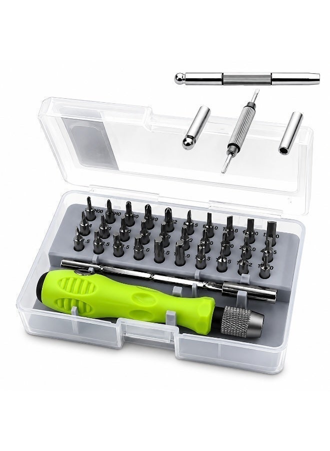 Temu 32-Piece Screwdriver Set, Multi-Bit Screwdriver with 32 Interchangeable Heads, Repair and Maintenance Tool Kit for Phones, Laptops, Electronics and Small Devices - Image 4