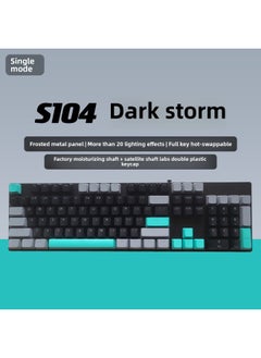 Game 4 High Color Value Green Axis NP Male And Female Electric Competition Mechanical Keyboard Hot Plug GP Wired Computer Tea Axis S10-Color:Red Axis-dark Storm