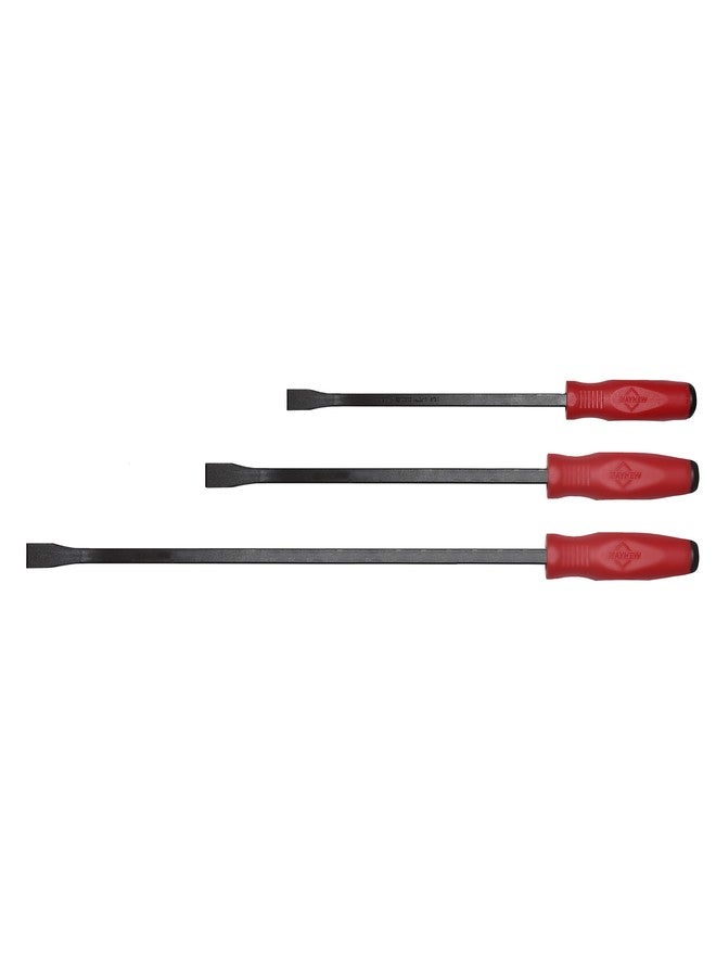 Mayhew Tools 31091 Dominator Economy Curved Pry Bar, Red, Medium 3-Piece Set - Image 1