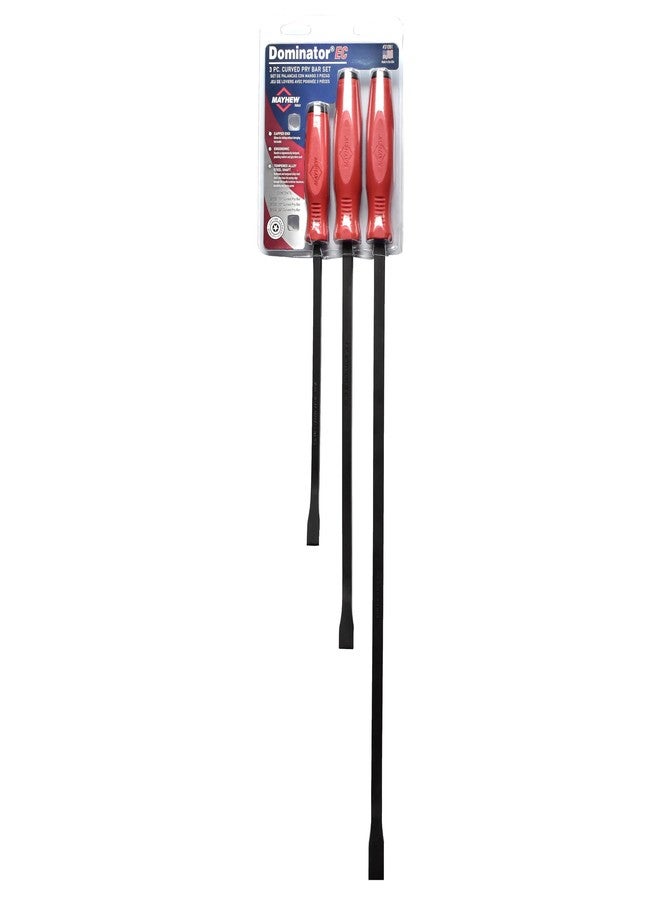 Mayhew Tools 31091 Dominator Economy Curved Pry Bar, Red, Medium 3-Piece Set - Image 2