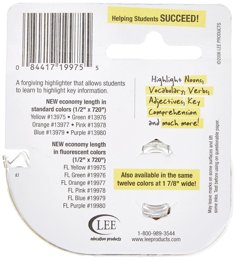 LEE Fluorescent Highlighter Tape 1/2"X720"-Fluorescent Yellow - Image 3