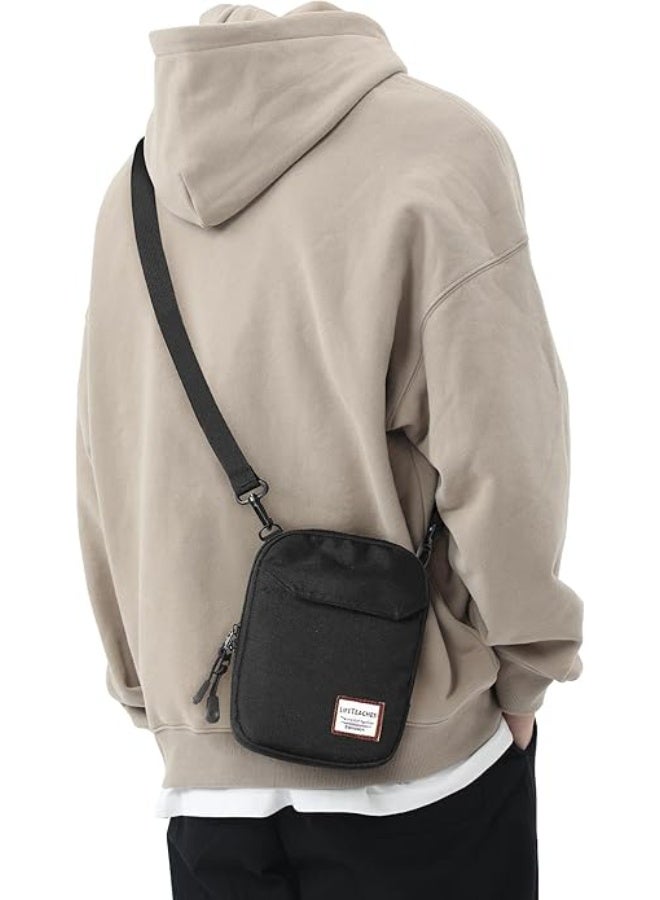 DUNISO Mini Crossbody Bag Shoulder Bag for Men, Small Messenger Satchel Bag - Image 1