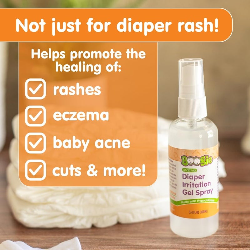 Boogie Diaper Irritation Gel Spray Made with Hypochlorous 34 oz - Image 4