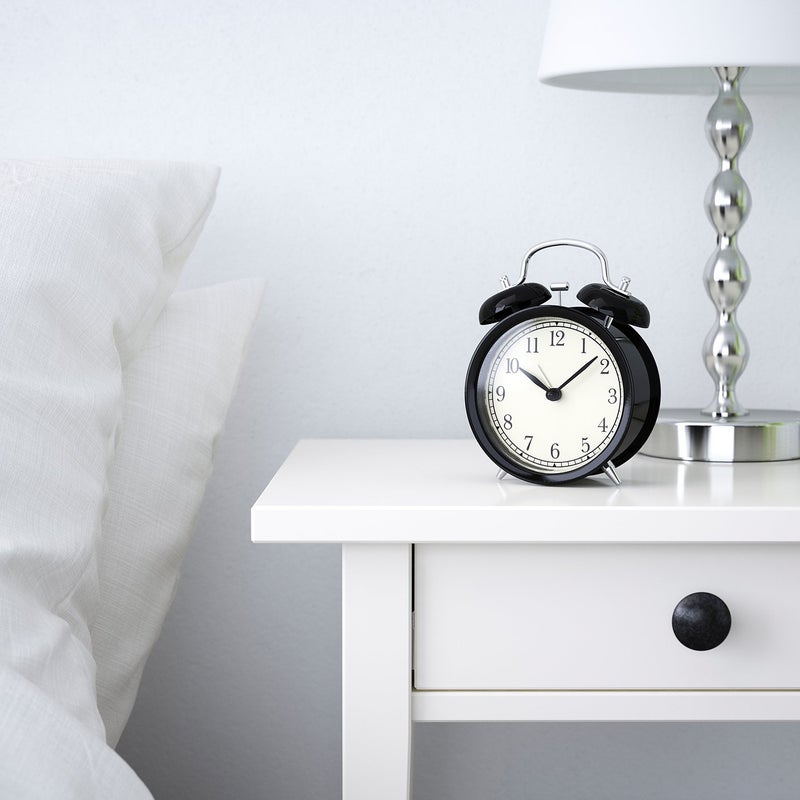 Dekad Silent Quartz Analogue Alarm Clock, Black, 10 cm - Image 2