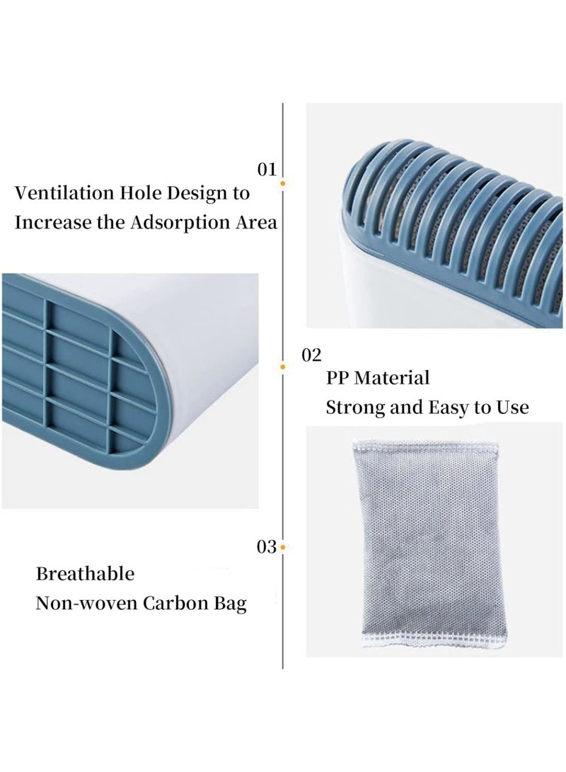 SOLARAE 2pcs Refrigerator Deodorizer,Air Purifying Bag,Bamboo Activated Charcoal Fridge Deodorizer,Odour Eliminator,Fridge and Freezer Odor Eliminator,for Closet Shoes Kitchens Basements - Image 3