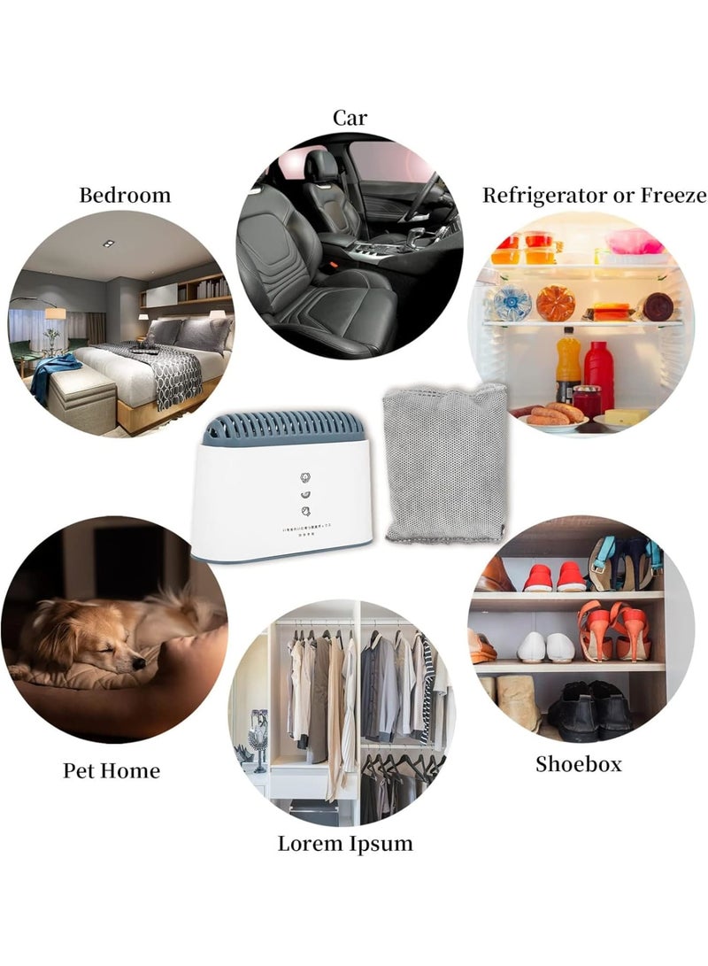 SOLARAE 2pcs Refrigerator Deodorizer,Air Purifying Bag,Bamboo Activated Charcoal Fridge Deodorizer,Odour Eliminator,Fridge and Freezer Odor Eliminator,for Closet Shoes Kitchens Basements - Image 4