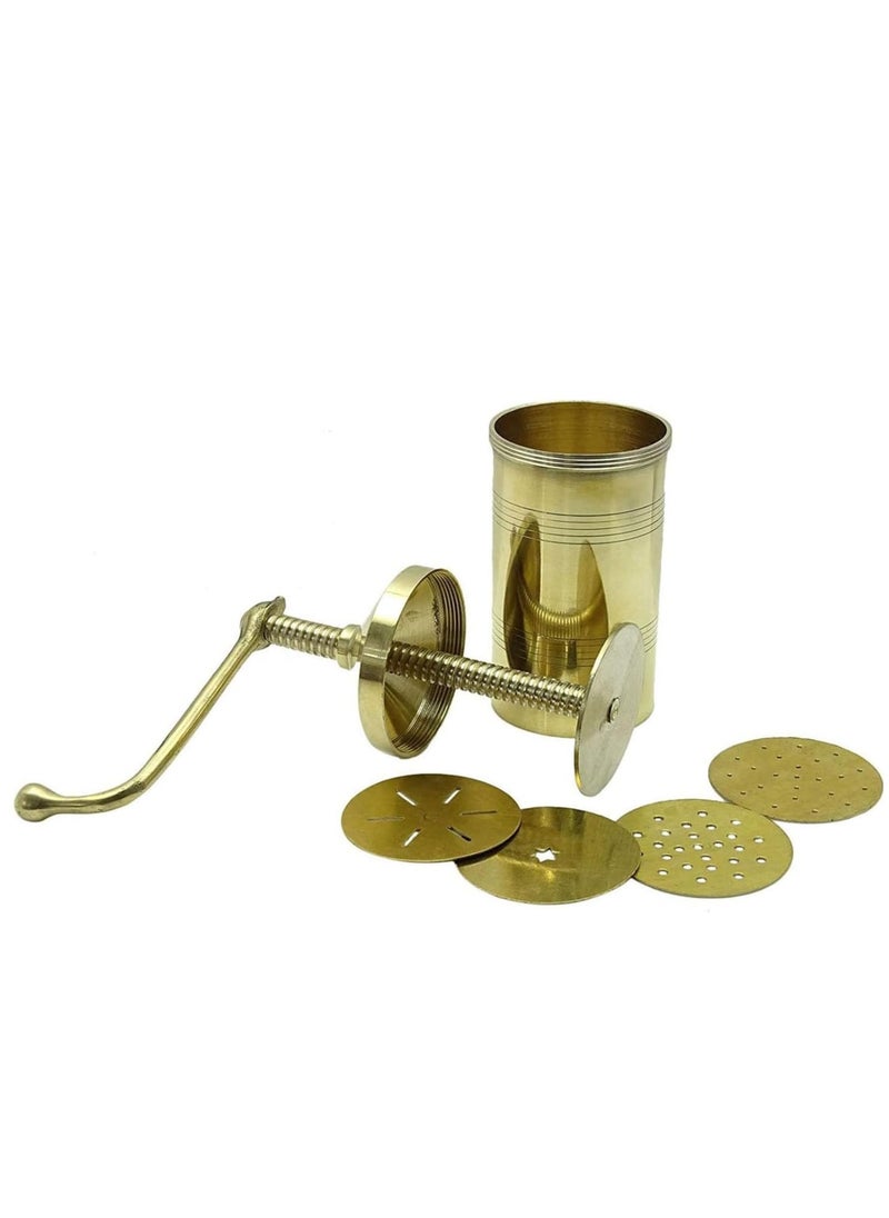 Ayda Brass Sev Sancha, Murukku, Chakli, Bhujia, Farsan Maker with 6 plates 500g  - Image 5