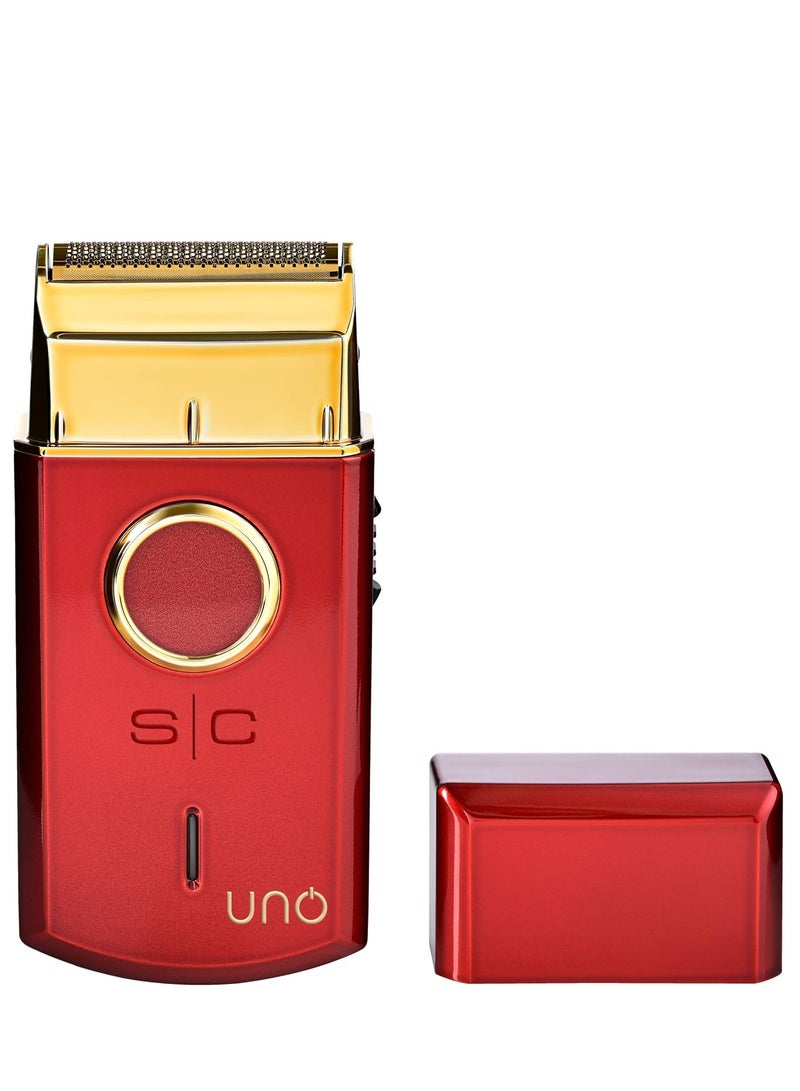 StyleCraft Uno Mini Single Foil Shaver USB Rechargeable Travel Size Red - Image 1