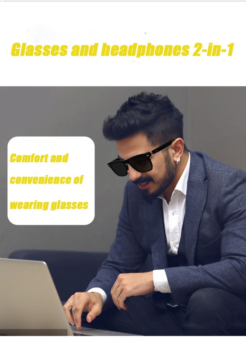 Generic Smart Glasses Bluetooth Earphones Calling Eyeglasses Wireless Voice Assistant Music Outdoor Sport  UV protection Men Women Sunglasses  - Image 5