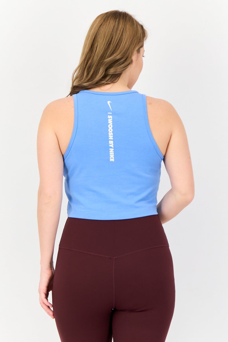 Nike قمصان رياضية نسائية بدون أكمام، أزرق فاتح - Image 4