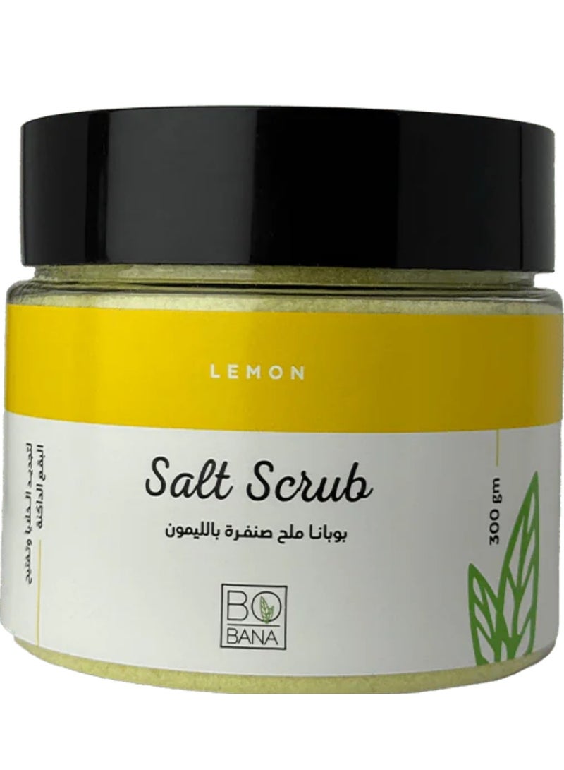 BOBANA Lemon Salt Scrub Yellow 300ml - Image 1