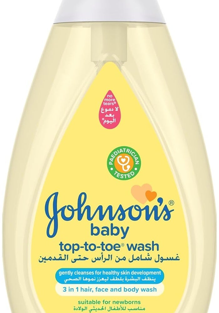 Johnson's Baby Top-to-Toe Wash 500ml – Gentle Hair, Face & Body Wash for Newborns and Toddlers - Image 1