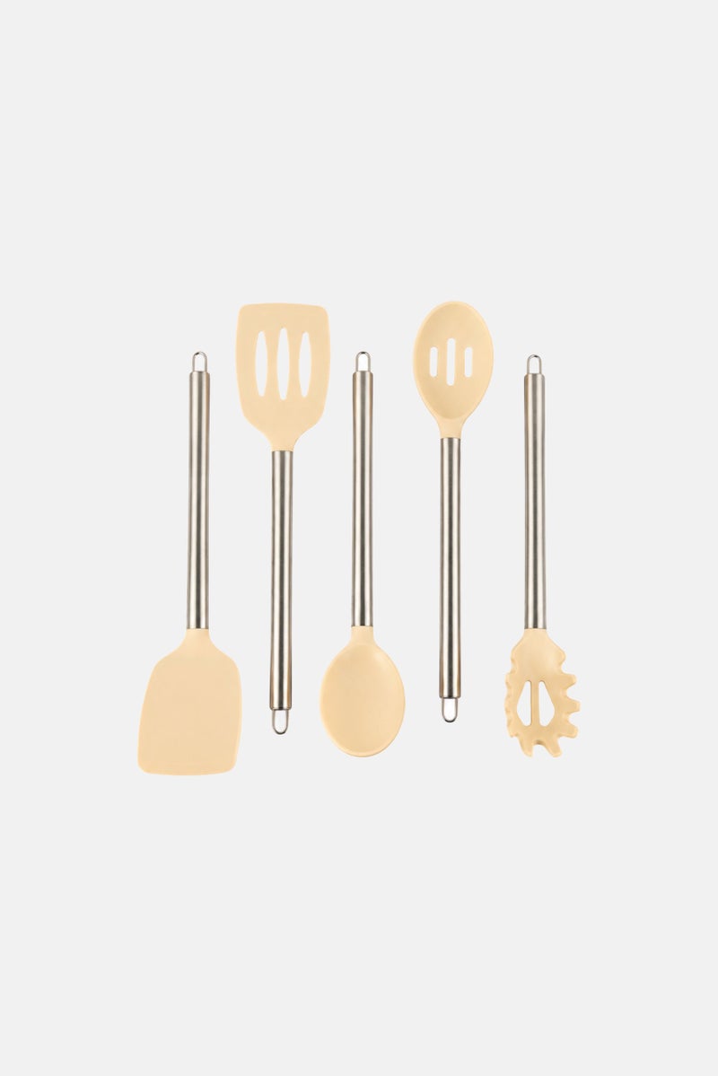 Social Chef 5 Pieces Silicone Utensil Set, Multicolor - Image 2