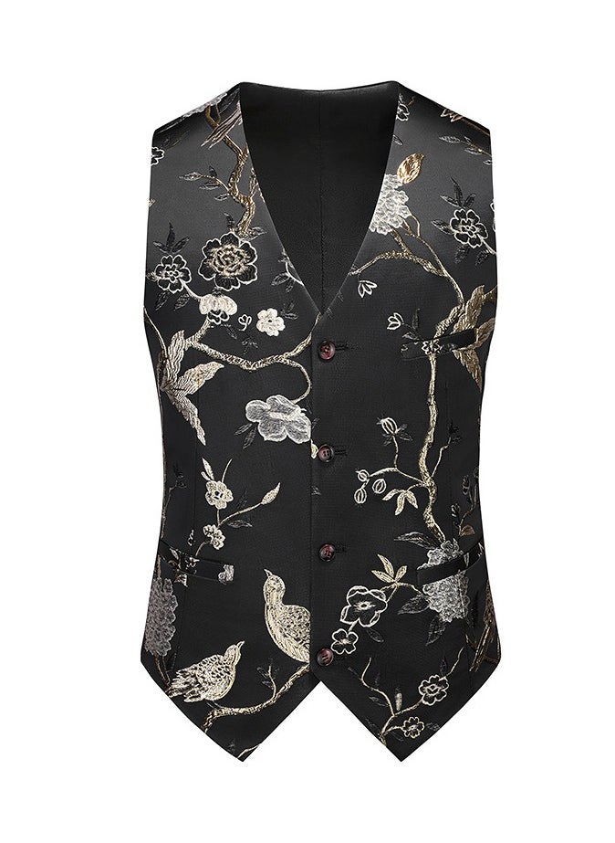 KUYING New Men's Hollowed Out Slim Fit Fashionable Plus Size suit Vest  - Image 1