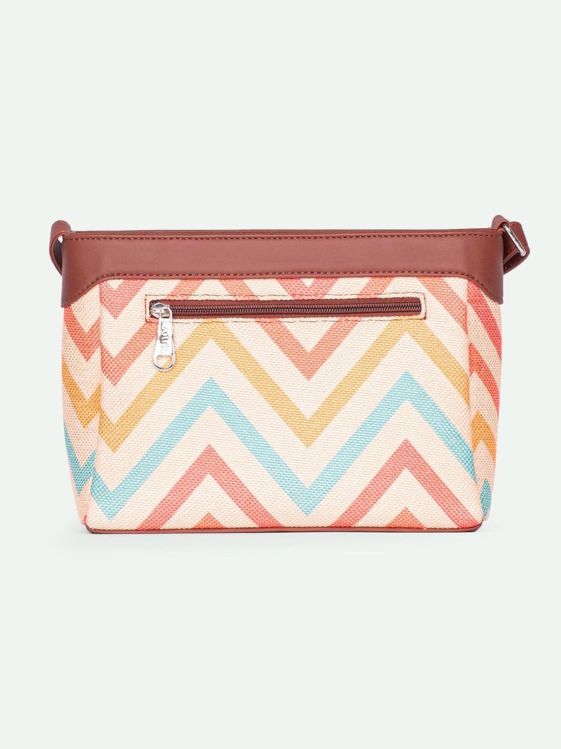 ZOUK حقيبة هارموني متقاطعة من الجلد النباتي المطبوعة مع حزام قابل للتعديل للنساء والفتيات - Image 5