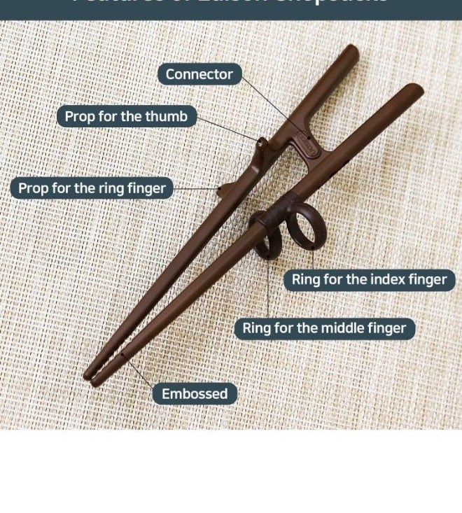 Training Chopsticks for Adults Right-Handed - Beginner Helper, Trainer, Easy Practice Chopsticks - Image 5
