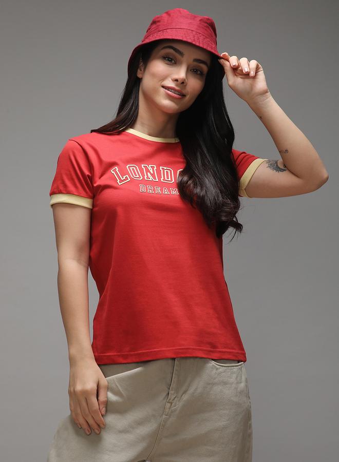 Dillinger Women Regular Fit Puff Print T-Shirt - Image 1