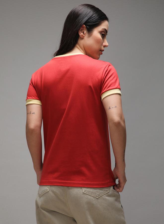 Dillinger Women Regular Fit Puff Print T-Shirt - Image 4