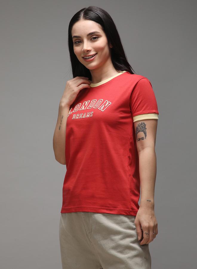 Dillinger Women Regular Fit Puff Print T-Shirt - Image 3