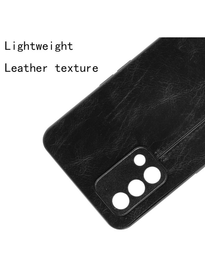 اس-توب جراب لهاتف OPPO A74 4G / F19 مقاوم للصدمات بنمط جلد البقر المخيط من مادة PC + PU + TPU - Image 4