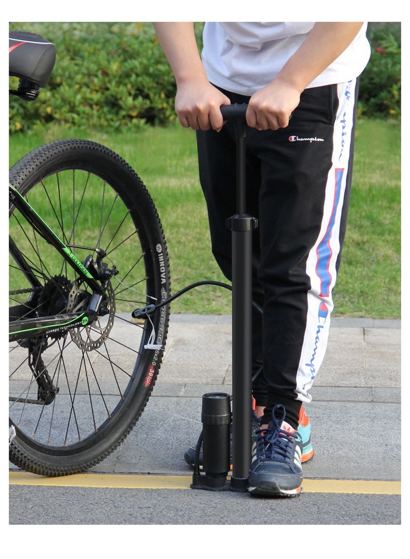MIXDE Household Bike Pump With Gauge Portable Bicycle Tire Pump 160 Psi Multi-function Air Pump - Image 4