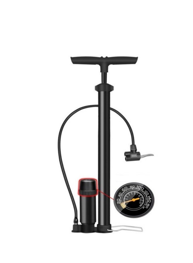MIXDE Household Bike Pump With Gauge Portable Bicycle Tire Pump 160 Psi Multi-function Air Pump - Image 2