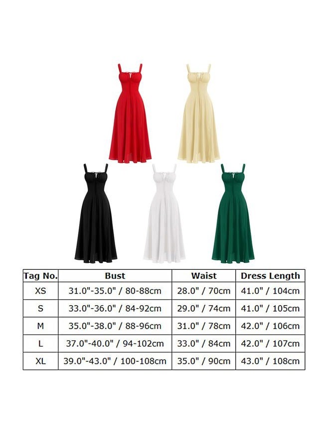 AGYMNX Women's Floral Corset Dress Formal Cocktail Dresses Going Out Casual Sundress Split Thigh Spaghetti Strap Vintage Dress, Green, M - Image 3