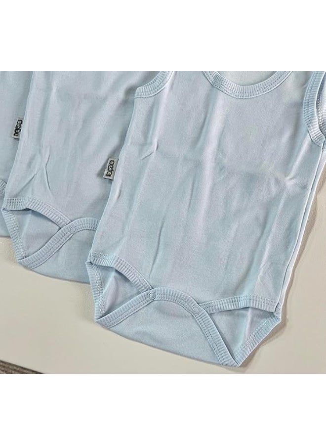 VITION 3 Pack Vest Baby Bodysuit, Cotton Comfortable Short Sleeve for Boys & Girls (Made in Turkey) - Image 2