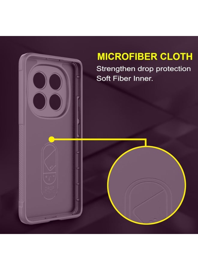 Premium Protection Back Silicone Case Compatible with Xiaomi Redmi note 14 Pro 5G/Poco X7 5G Magic Shield Shockproof Case with Camera Protection (Lavender) - Image 4