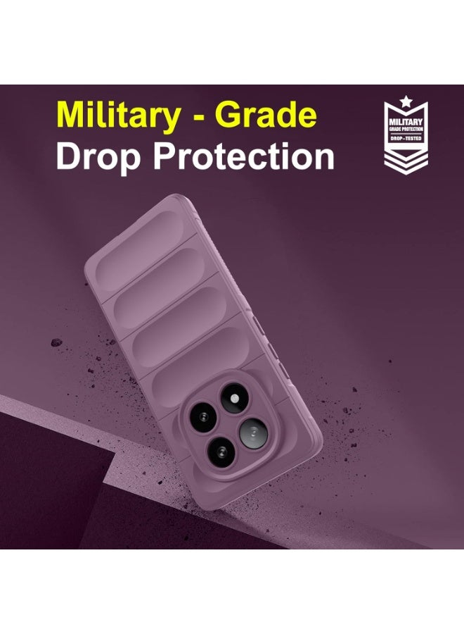 Premium Protection Back Silicone Case Compatible with Xiaomi Redmi note 14 Pro 5G/Poco X7 5G Magic Shield Shockproof Case with Camera Protection (Lavender) - Image 3