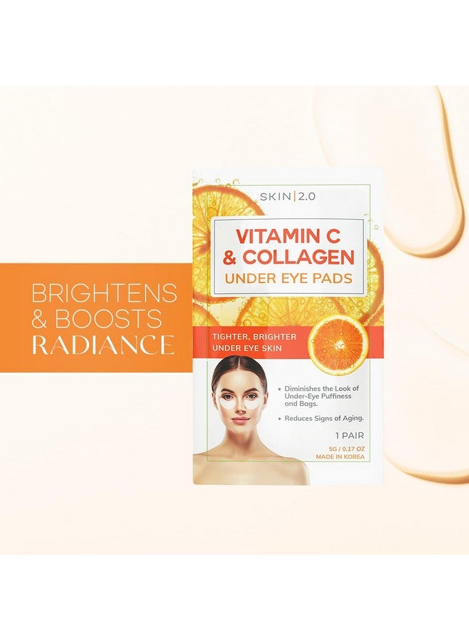 سكين 2.0 رقعة تحت العين بفيتامين سي والكولاجين من سكين 2.0 - مختبرة من قبل أطباء الجلدية - تعمل على تفتيح الهالات السوداء، وشد بشرة تحت العين، ومقاومة علامات التقدم في السن - مكونات طبيعية للعناية بالبشرة الكورية - جميع أنواع البشرة - 15 زوجًا - Image 2