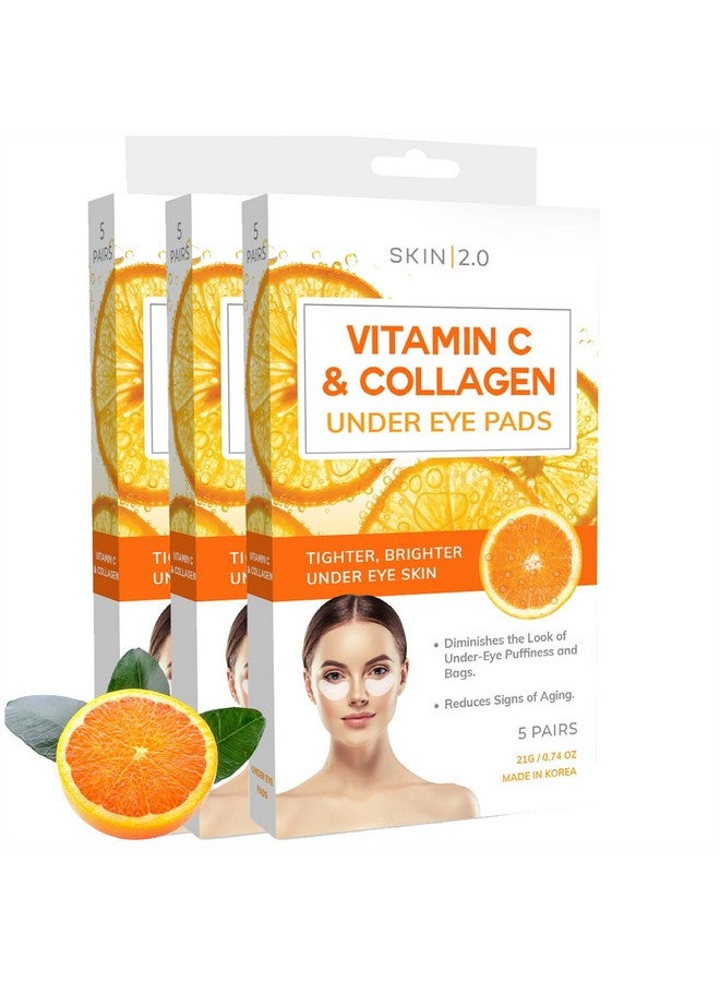 سكين 2.0 رقعة تحت العين بفيتامين سي والكولاجين من سكين 2.0 - مختبرة من قبل أطباء الجلدية - تعمل على تفتيح الهالات السوداء، وشد بشرة تحت العين، ومقاومة علامات التقدم في السن - مكونات طبيعية للعناية بالبشرة الكورية - جميع أنواع البشرة - 15 زوجًا - Image 1
