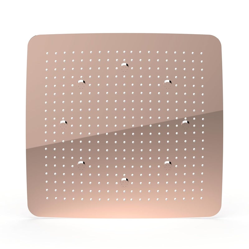 AURIGA SMFS8MR ROSE GOLD Multifunction Shower | 500mm x 500mm Shower Head | Rain & 8 Mist Jets | Sleek & Durable Design | Fully Openable | False Ceiling Installation Kit Included - Image 1