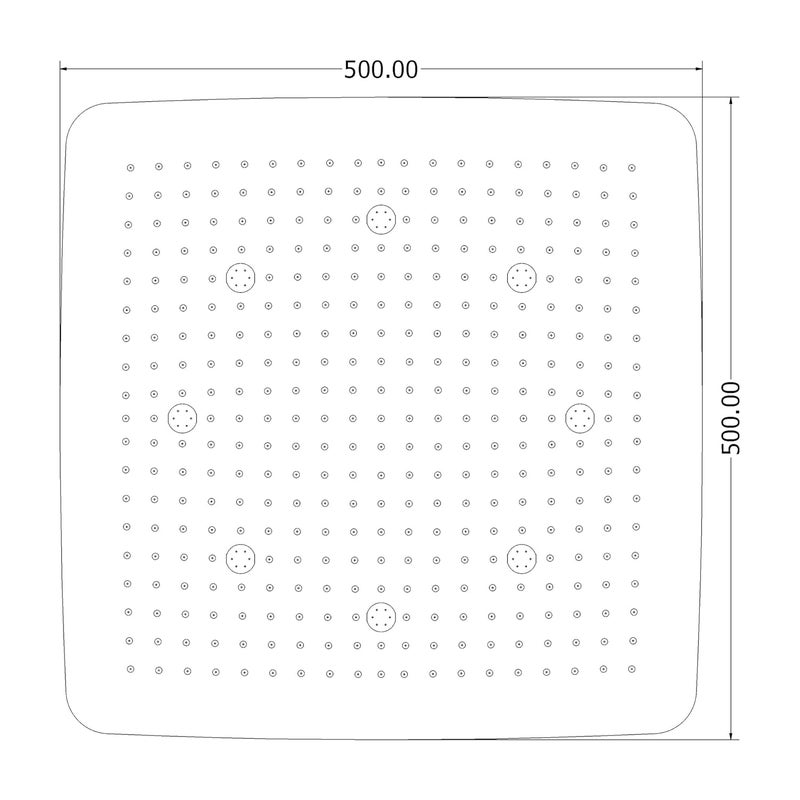 AURIGA SMFS8MR ROSE GOLD Multifunction Shower | 500mm x 500mm Shower Head | Rain & 8 Mist Jets | Sleek & Durable Design | Fully Openable | False Ceiling Installation Kit Included - Image 2