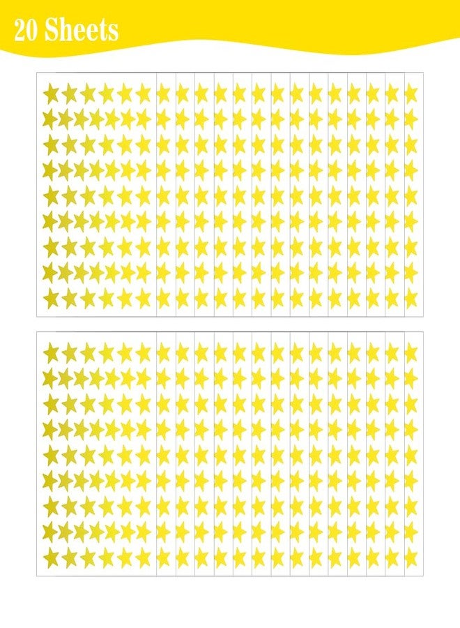 BOEIAC 1080 PCS Gold Star Stickers, Small Star Stickers, 20 Sheets Foil Star Metallic Stickers, Star Sticker for Kids Reward, School Planner, Behavior Chart, Classroom Teacher Supplies, DIY, Home - Image 3