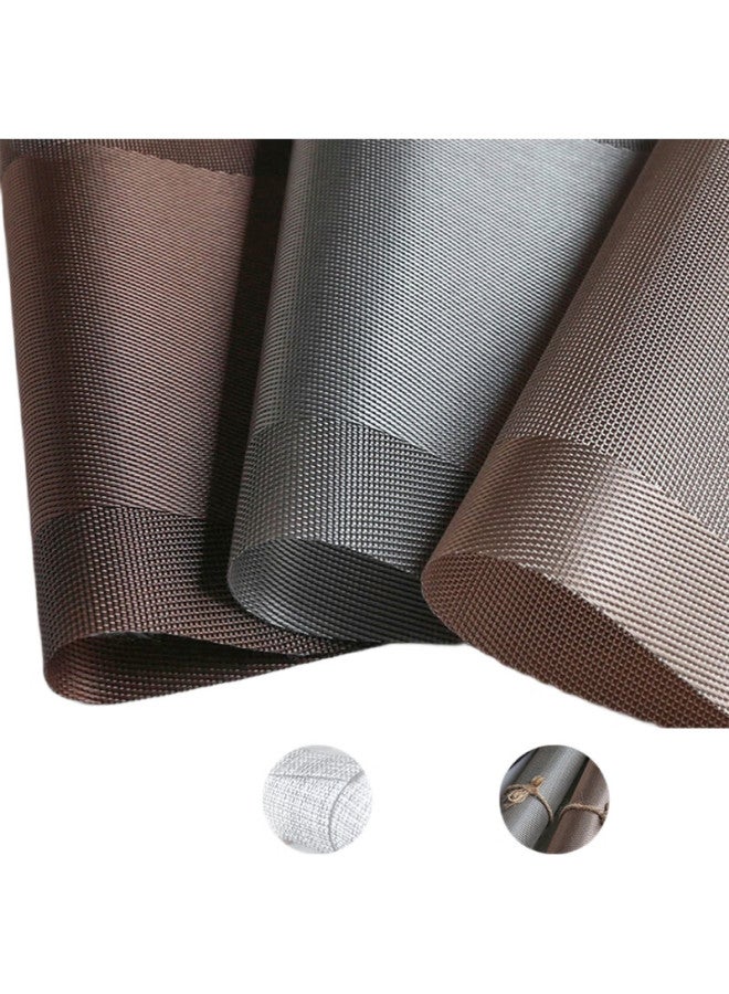 Foojo Placemats, Western-Style Placemats, Heat-Resistant Mats, Anti-Scalding Table Mats, Coffee Table Covers, Dining Table Mats, Silver Gray, 2-Piece Set - Image 3