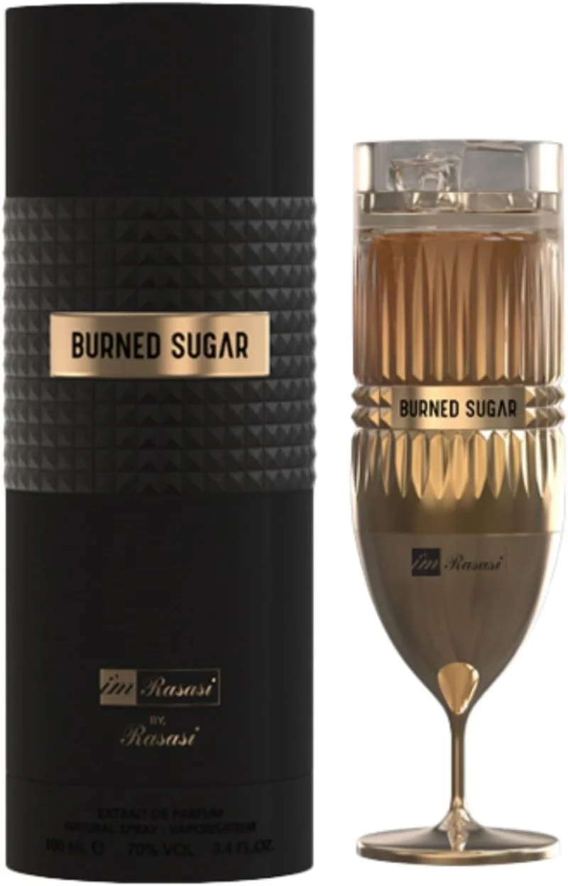 الرصاصي I'M Rasasi - Burned Sugar Extrait De Parfum Spray 100ml for Men – Sweet Caramel with Wheat, Apricot & Praline